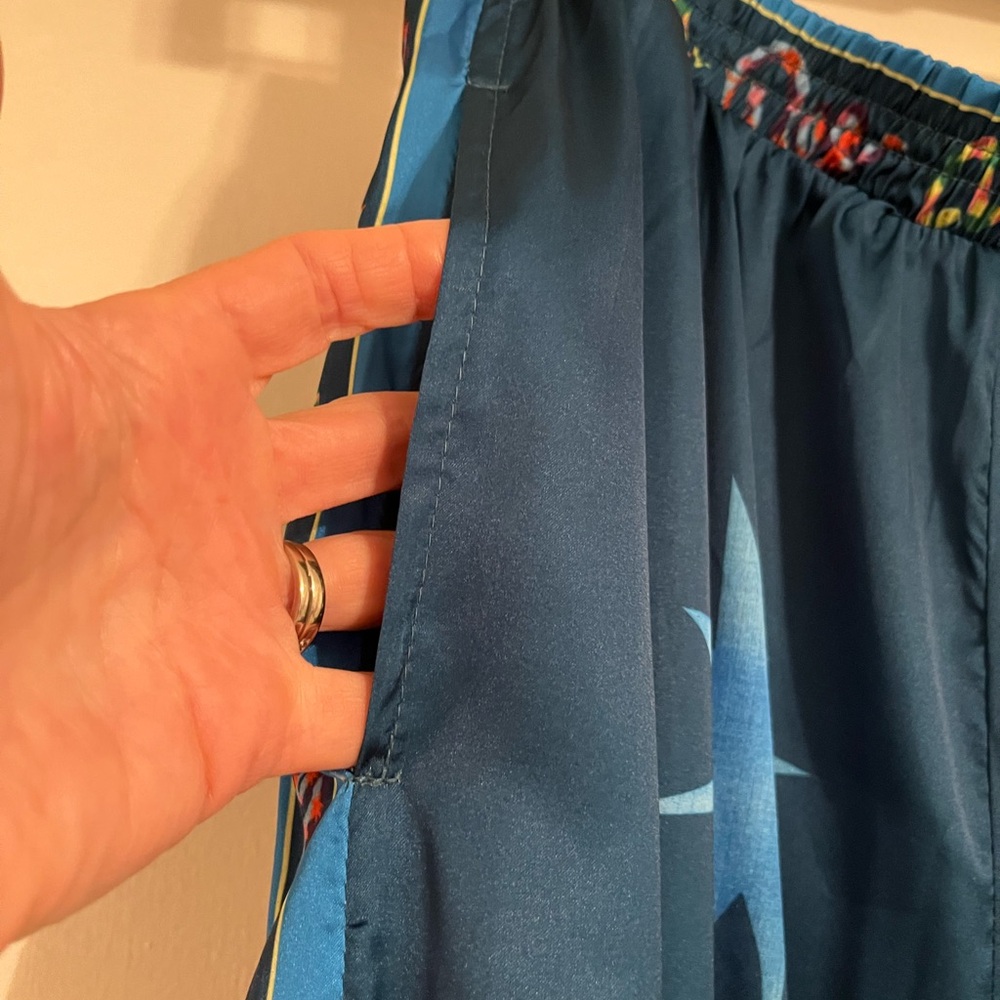 Silky Polyester Lounge Pants With Pockets Size L - Picture 4 of 8